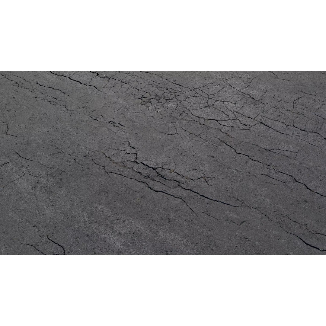 Cracked Asphalt 3D Model – Low Poly PBR Texture for Games - View 2
