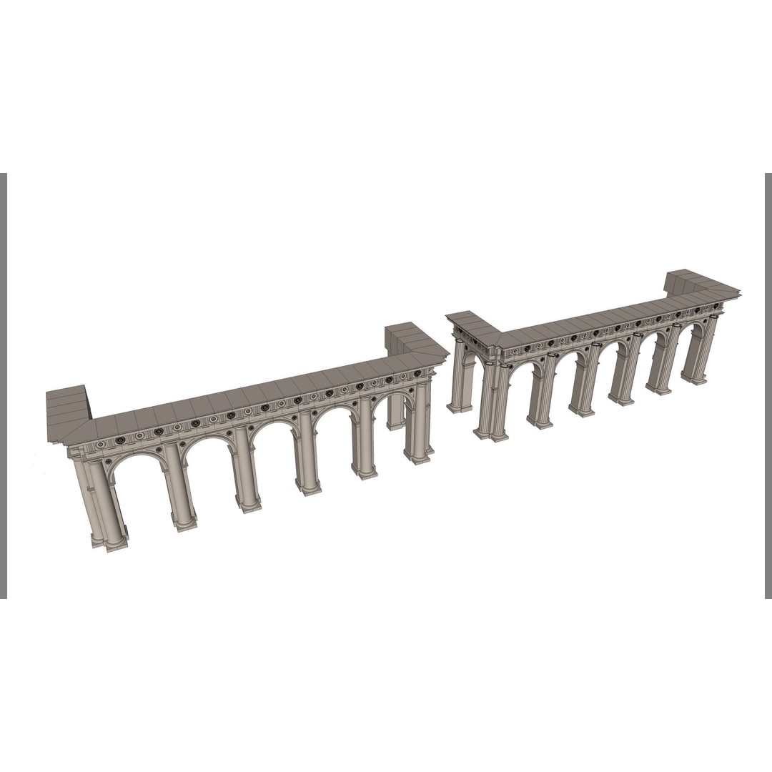 Doric Denticulated Column 3D Model – Classic Architecture Asset, FBX - View 11