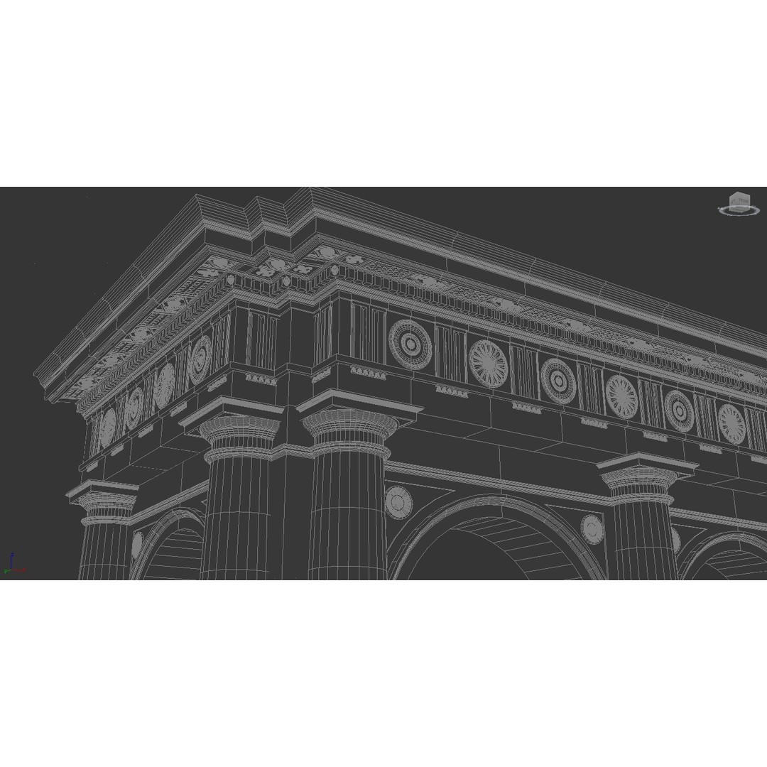 Doric Denticulated Column 3D Model – Classic Architecture Asset, FBX - View 14