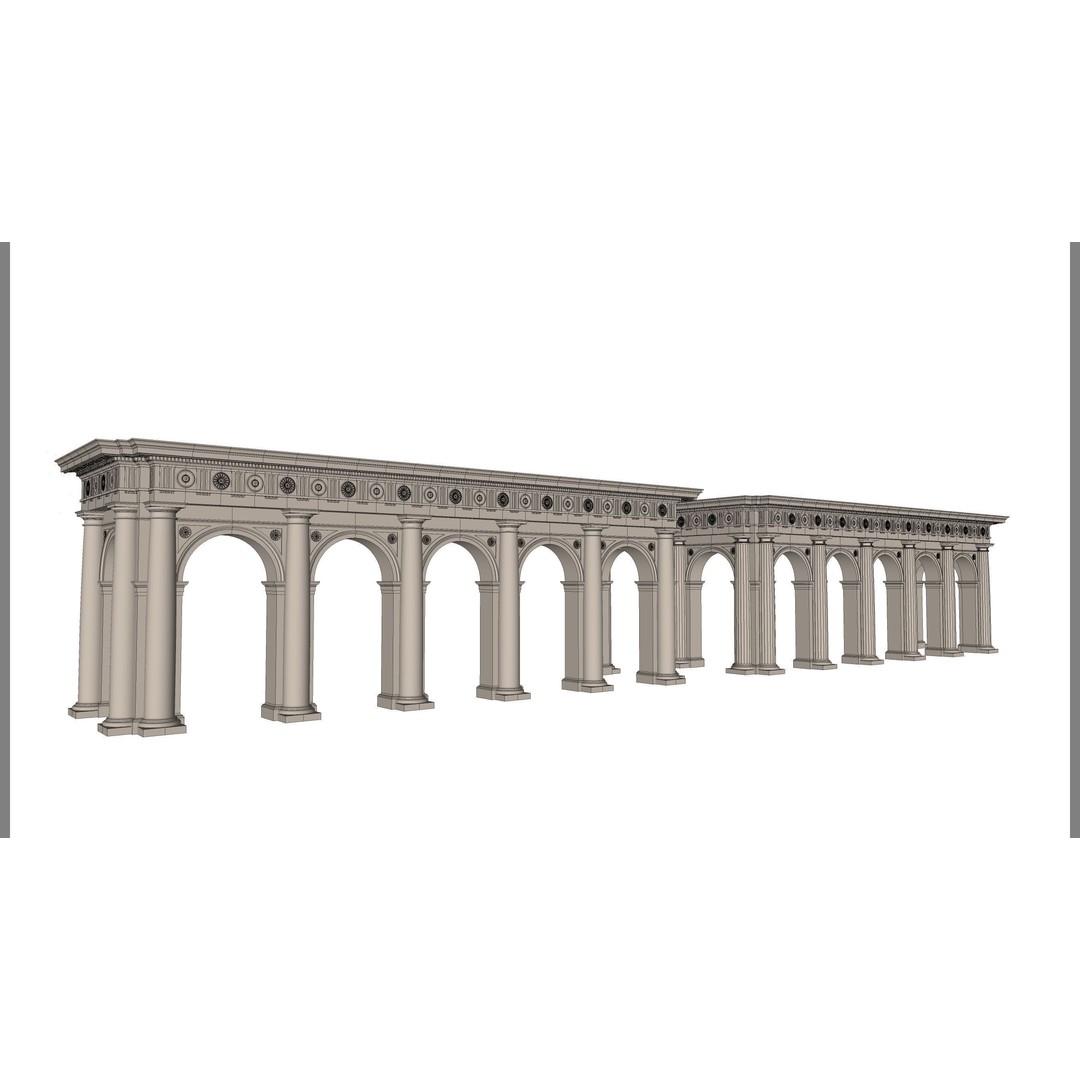 Doric Denticulated Column 3D Model – Classic Architecture Asset, FBX - View 9
