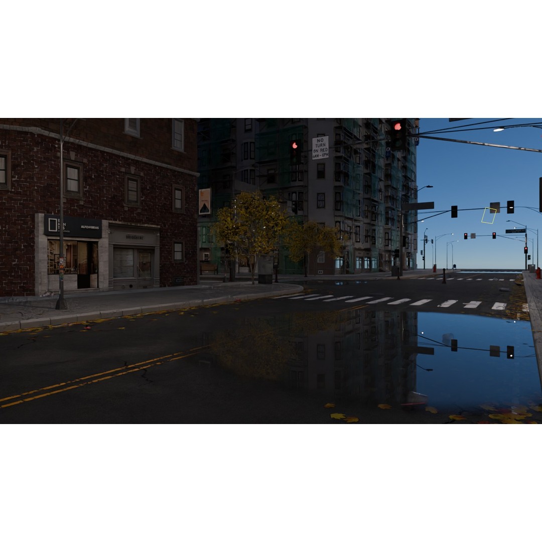 City Street 3D Model – Realistic Urban Environment, Blender - View 12