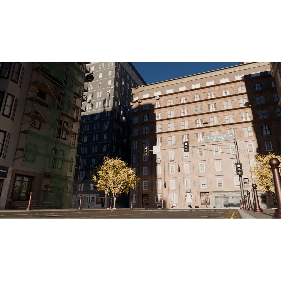 City Street 3D Model – Realistic Urban Environment, Blender - View 15