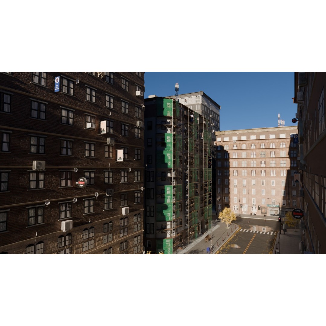 City Street 3D Model – Realistic Urban Environment, Blender - View 17
