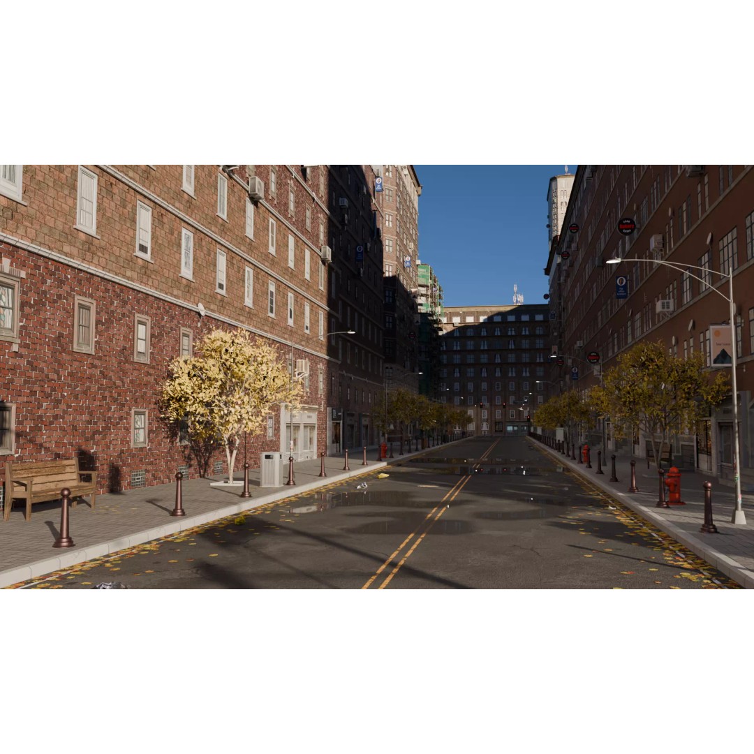 City Street 3D Model – Realistic Urban Environment, Blender - View 2