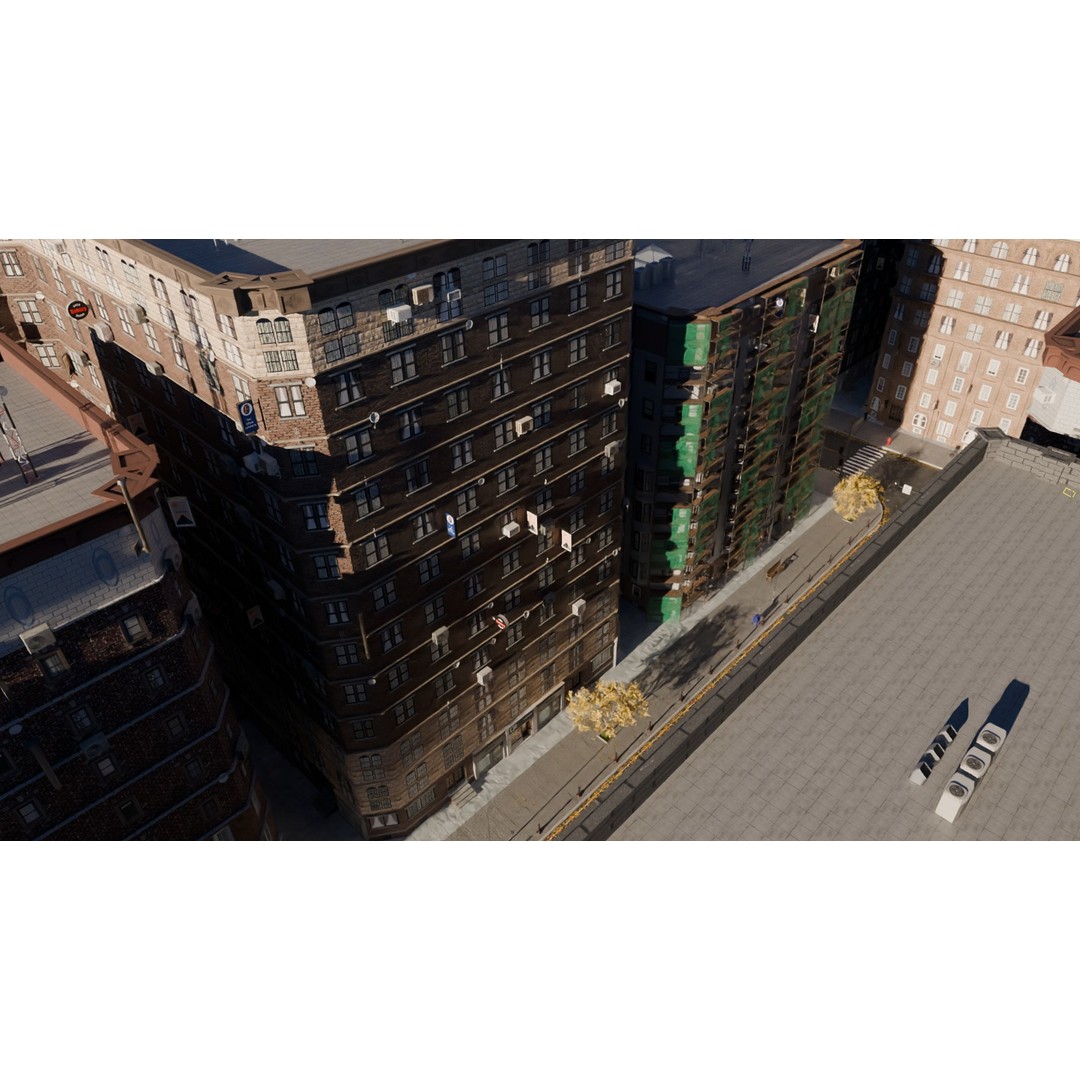 City Street 3D Model – Realistic Urban Environment, Blender - View 22