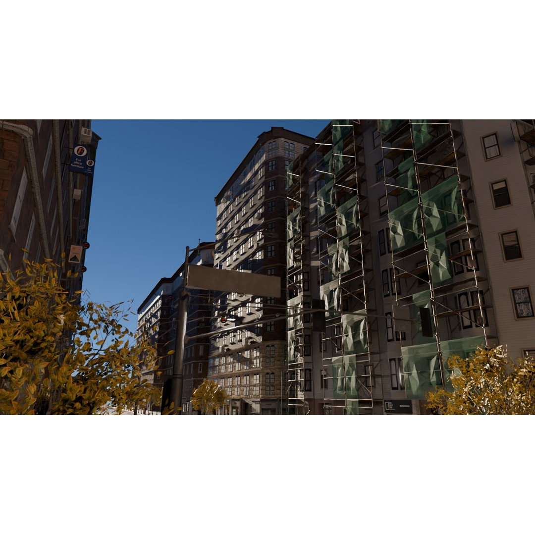 City Street 3D Model – Realistic Urban Environment, Blender - View 24