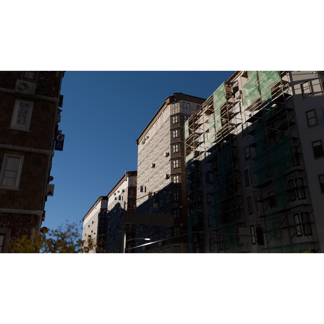 City Street 3D Model – Realistic Urban Environment, Blender - View 6