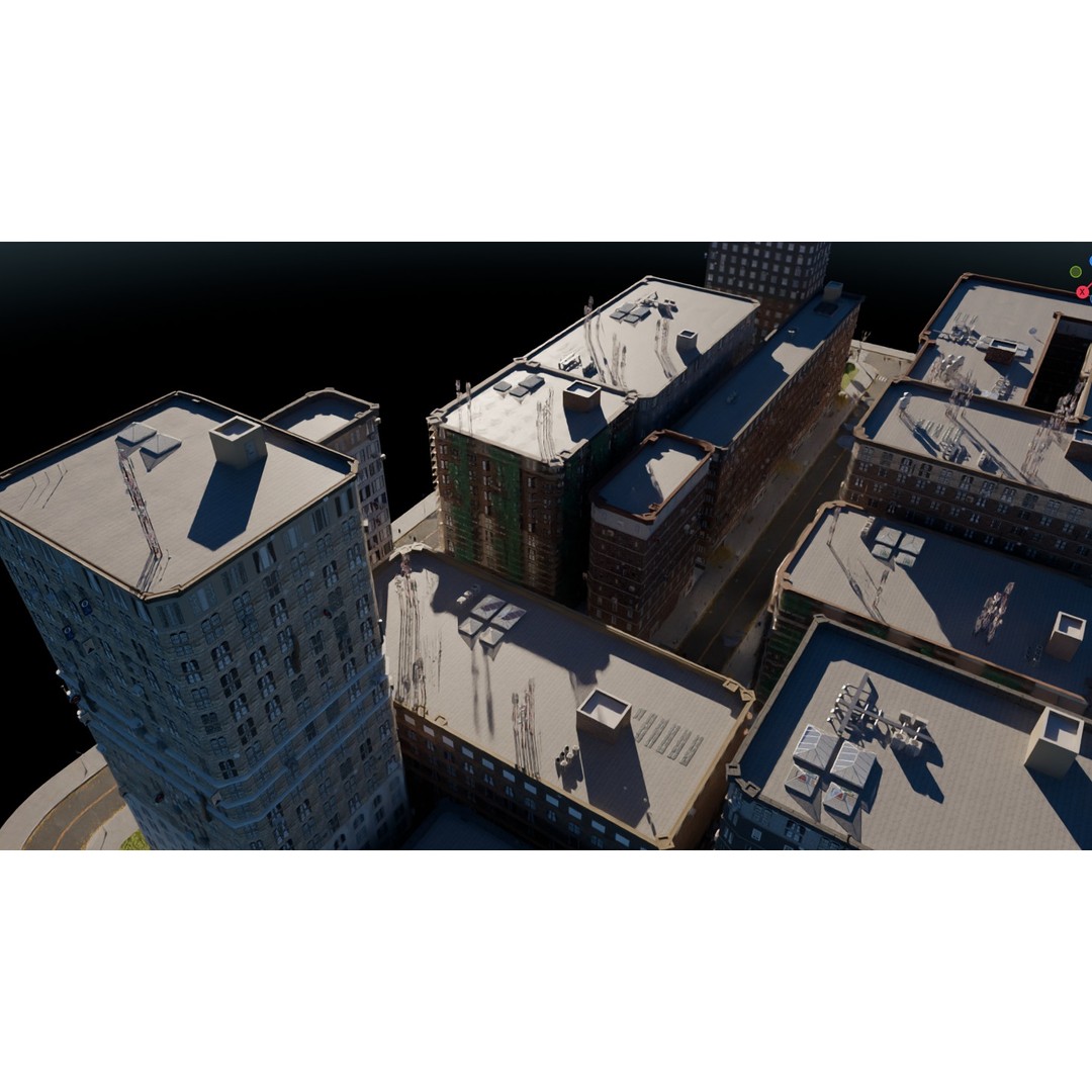 City Street 3D Model – Realistic Urban Environment, Blender - View 8