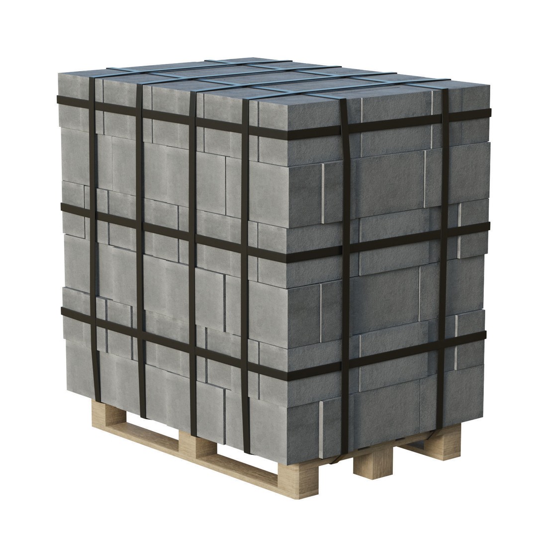 Concrete Blocks 3D Model – Low Poly Game Ready Asset, FBX, OBJ - View 5