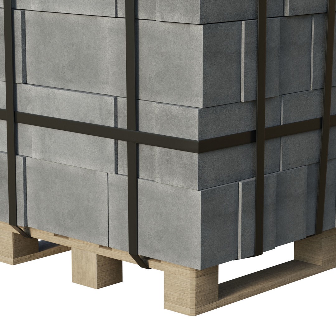 Concrete Blocks 3D Model – Low Poly Game Ready Asset, FBX, OBJ - View 7