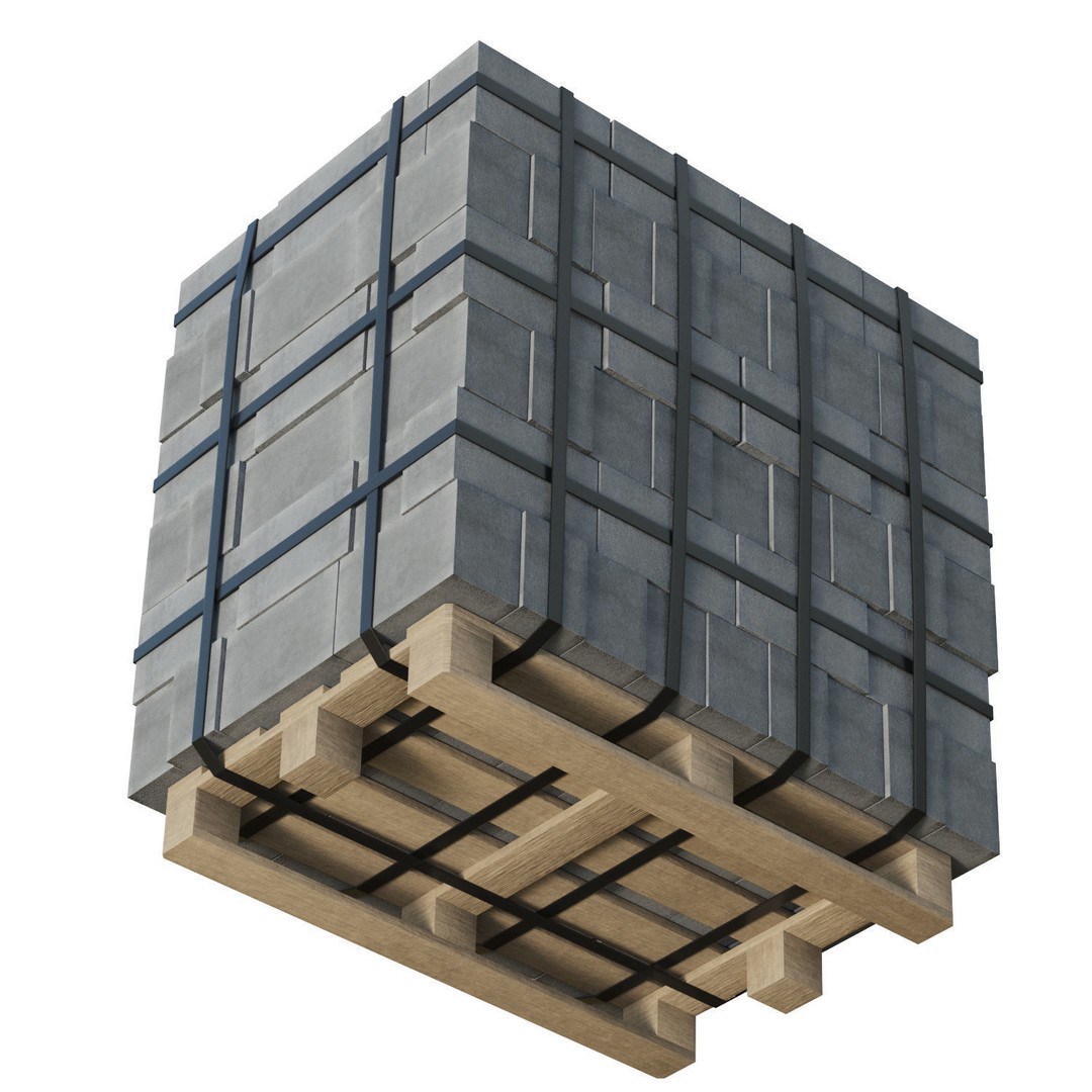 Concrete Blocks 3D Model – Low Poly Game Ready Asset, FBX, OBJ - View 8