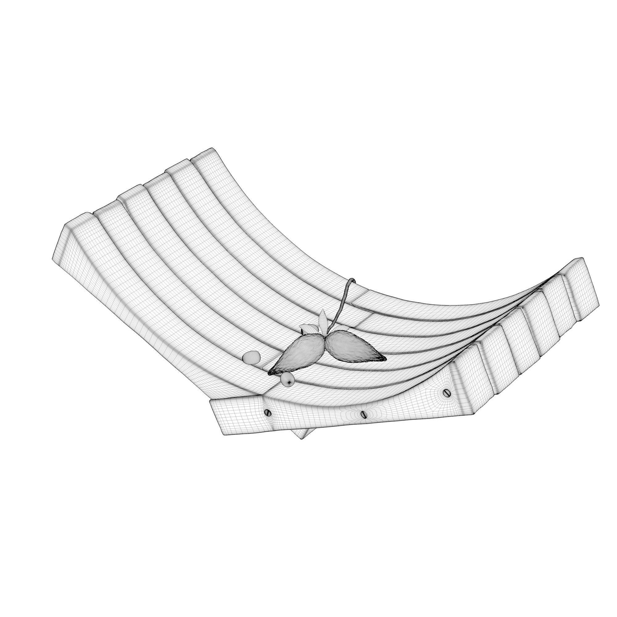 Composition Wood and Olives - Game-Ready 3D Model