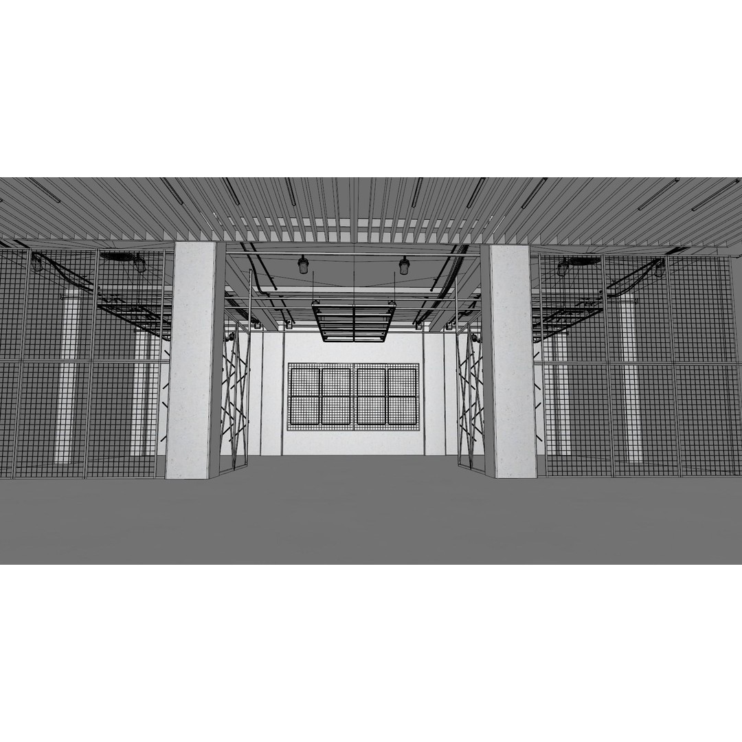 Neon Urban Room 2 3D Model – Modern Interior with Textures, FBX - View 13