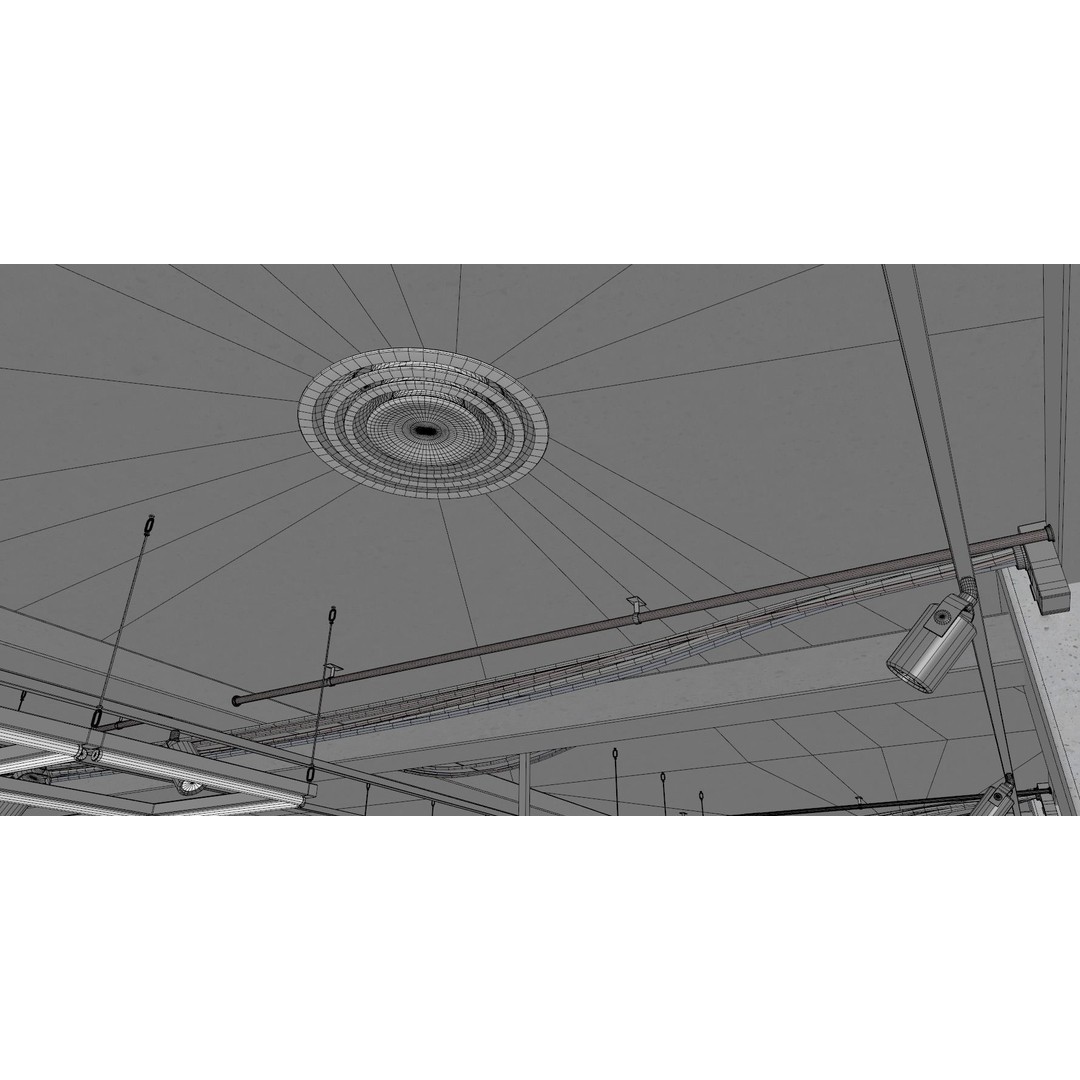 Neon Urban Room 2 3D Model – Modern Interior with Textures, FBX - View 16