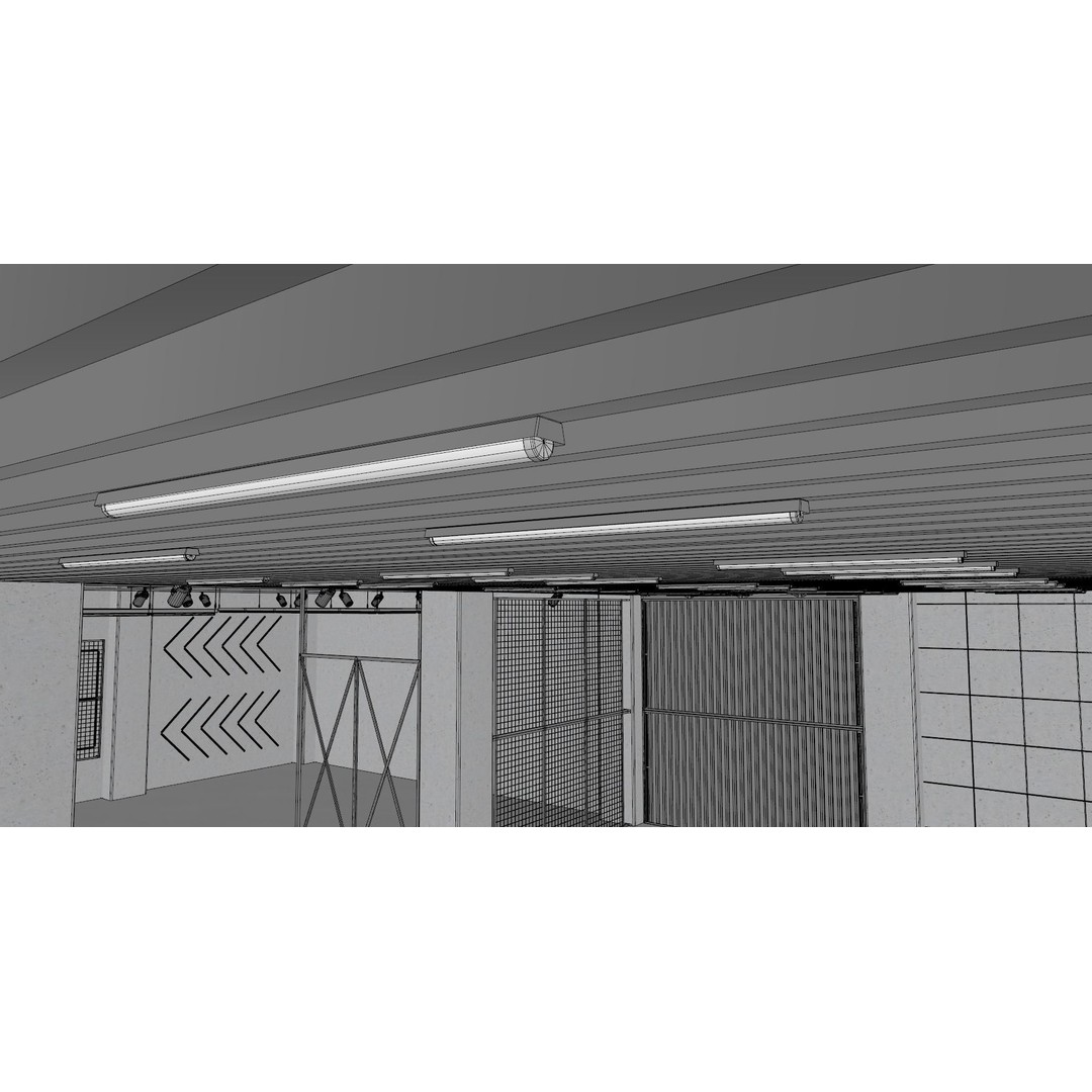 Neon Urban Room 2 3D Model – Modern Interior with Textures, FBX - View 18