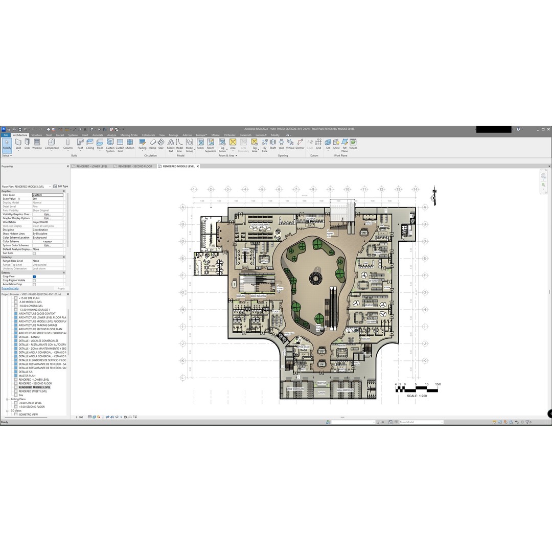 Shopping Center 3D Model – Detailed Architectural Design, Revit & Lumion - View 13