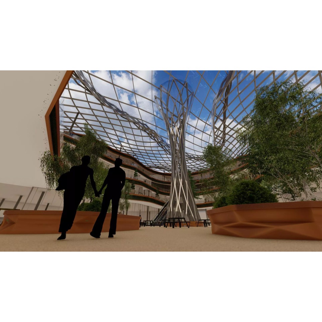 Shopping Center 3D Model – Detailed Architectural Design, Revit & Lumion - View 2