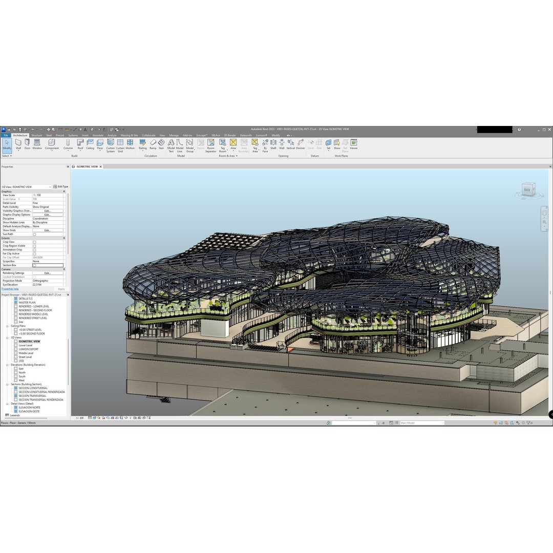Shopping Center 3D Model – Detailed Architectural Design, Revit & Lumion - View 3