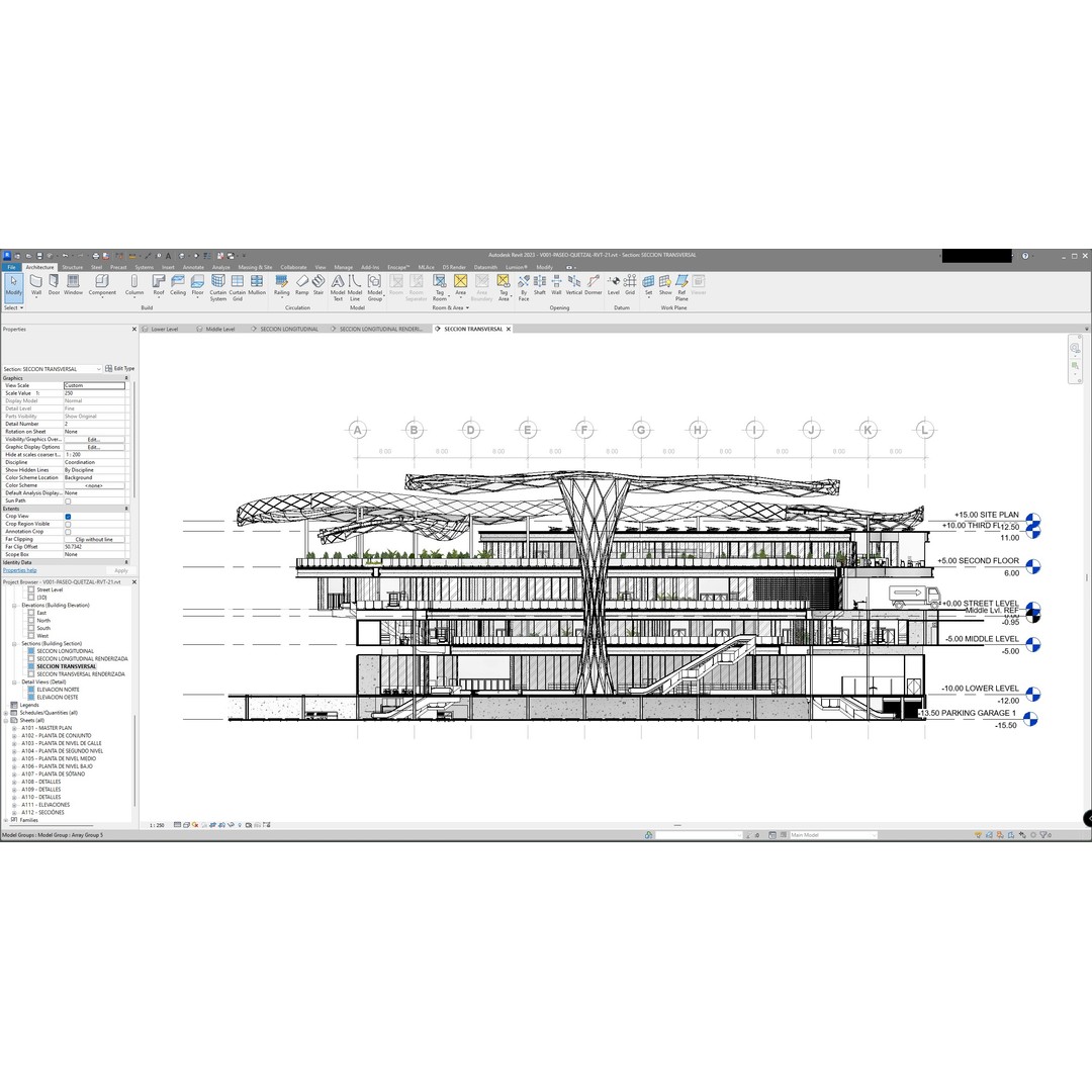 Shopping Center 3D Model – Detailed Architectural Design, Revit & Lumion - View 4