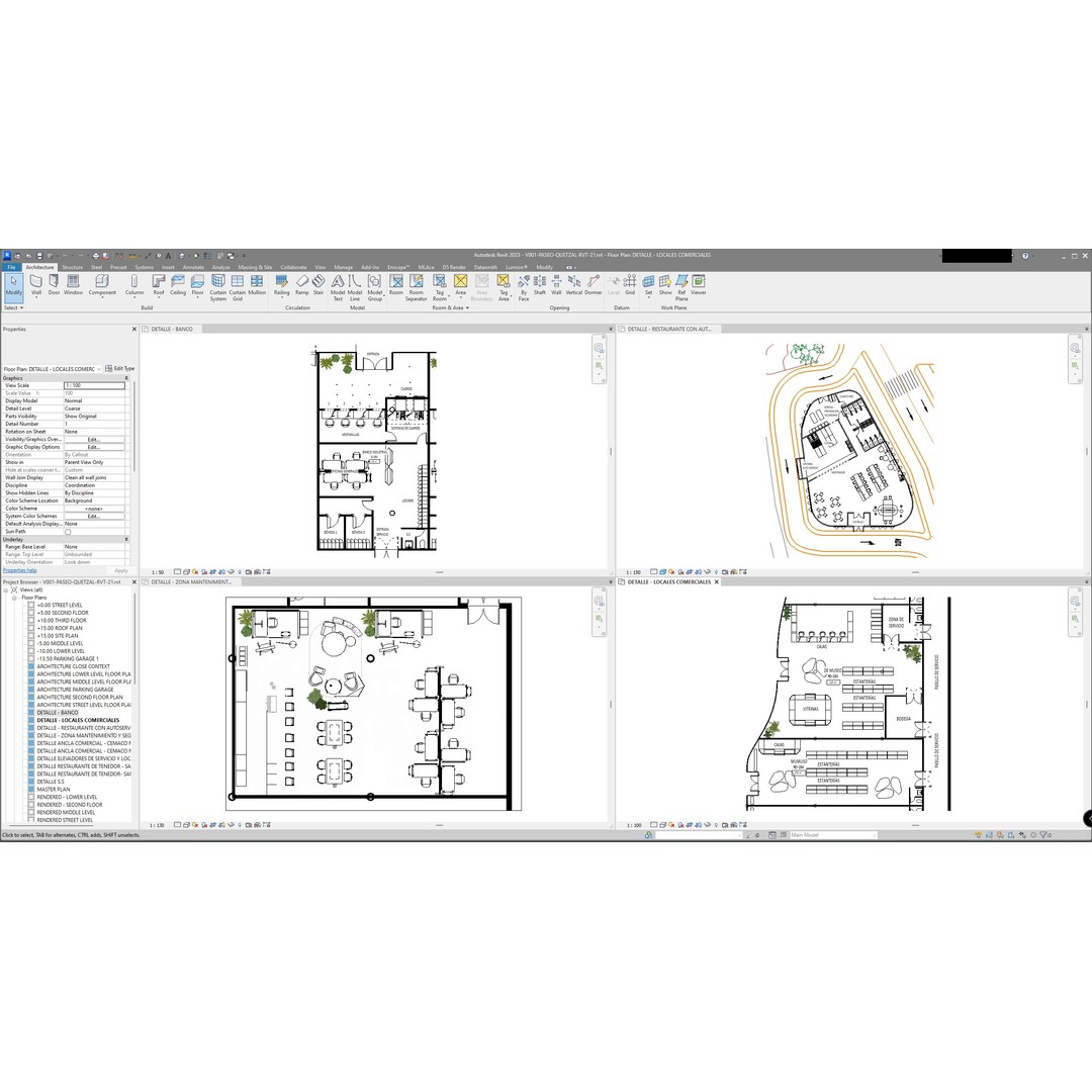 Shopping Center 3D Model – Detailed Architectural Design, Revit & Lumion - View 7