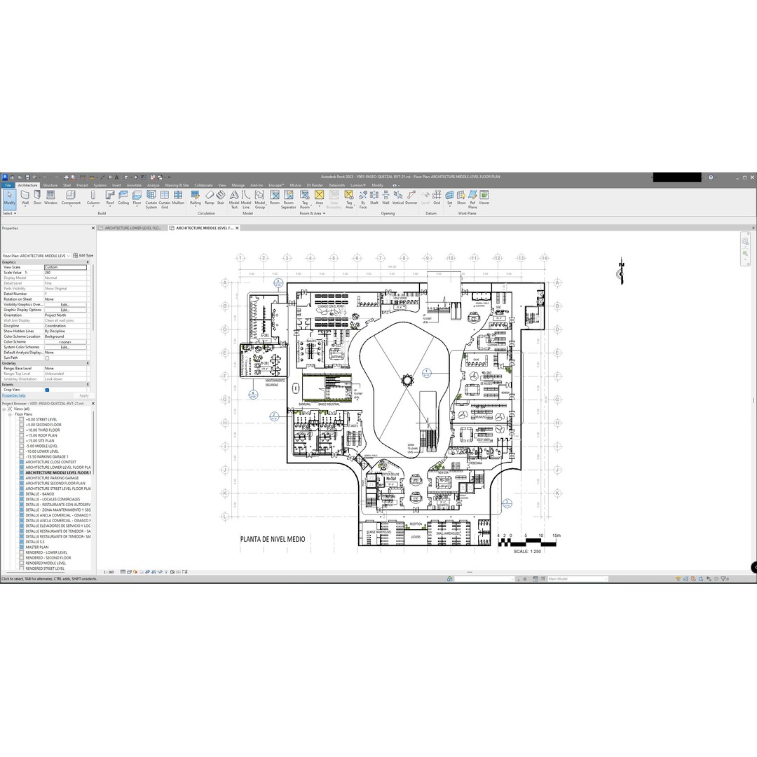 Shopping Center 3D Model – Detailed Architectural Design, Revit & Lumion - View 8