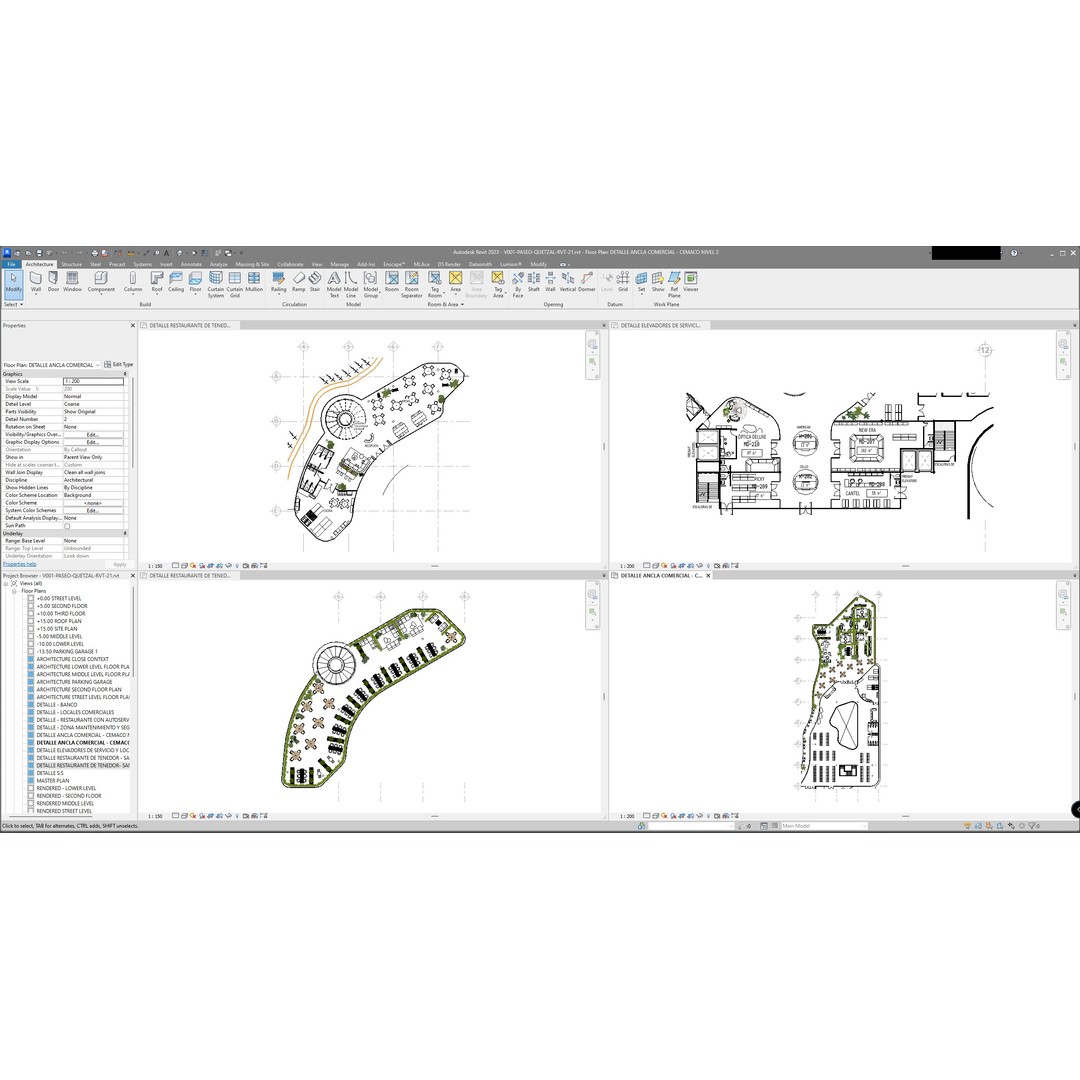 Shopping Center 3D Model – Detailed Architectural Design, Revit & Lumion - View 9