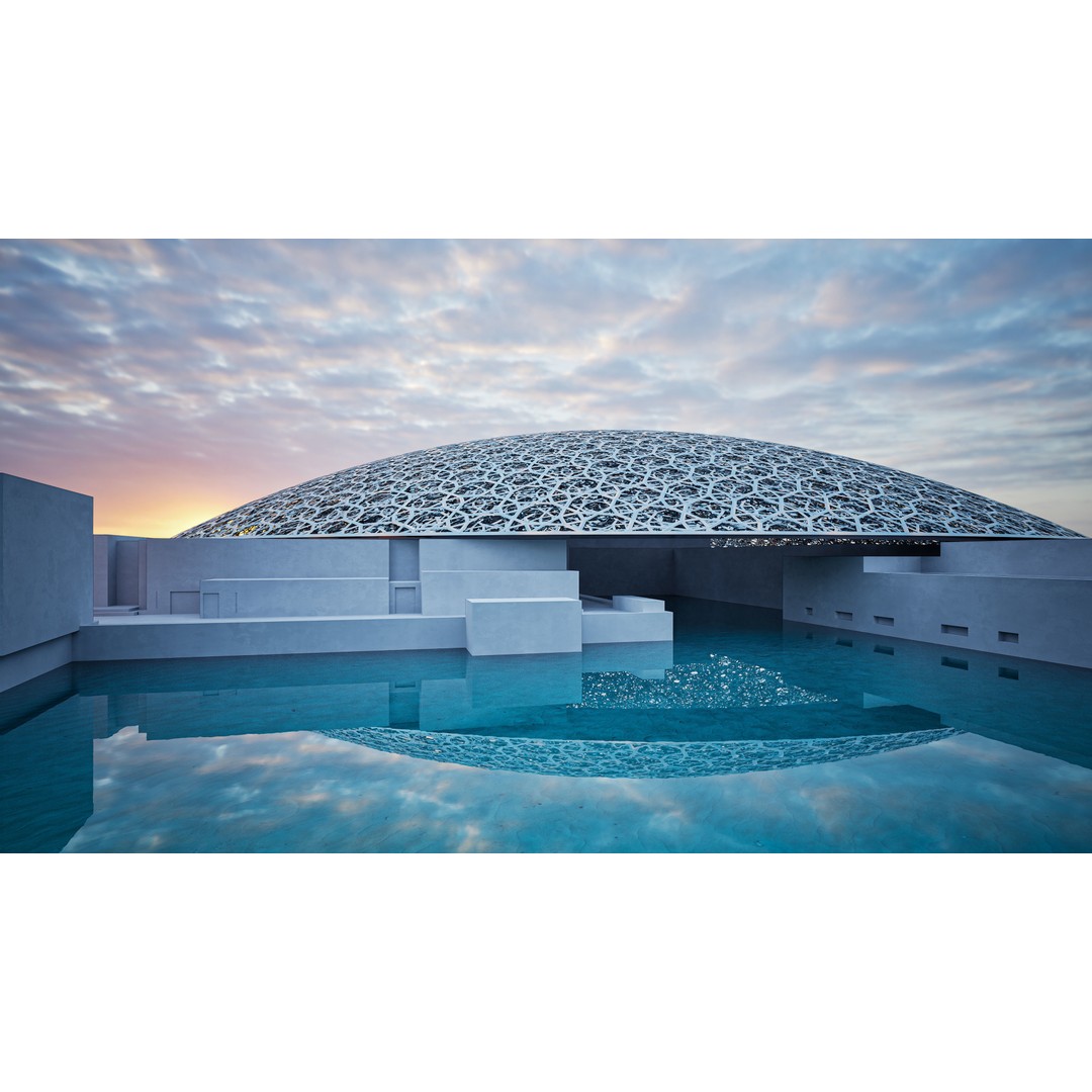 Louvre Abu Dhabi Museum 3D Model – High-Detail Architectural Asset, Rhino & 3ds Max - View 3