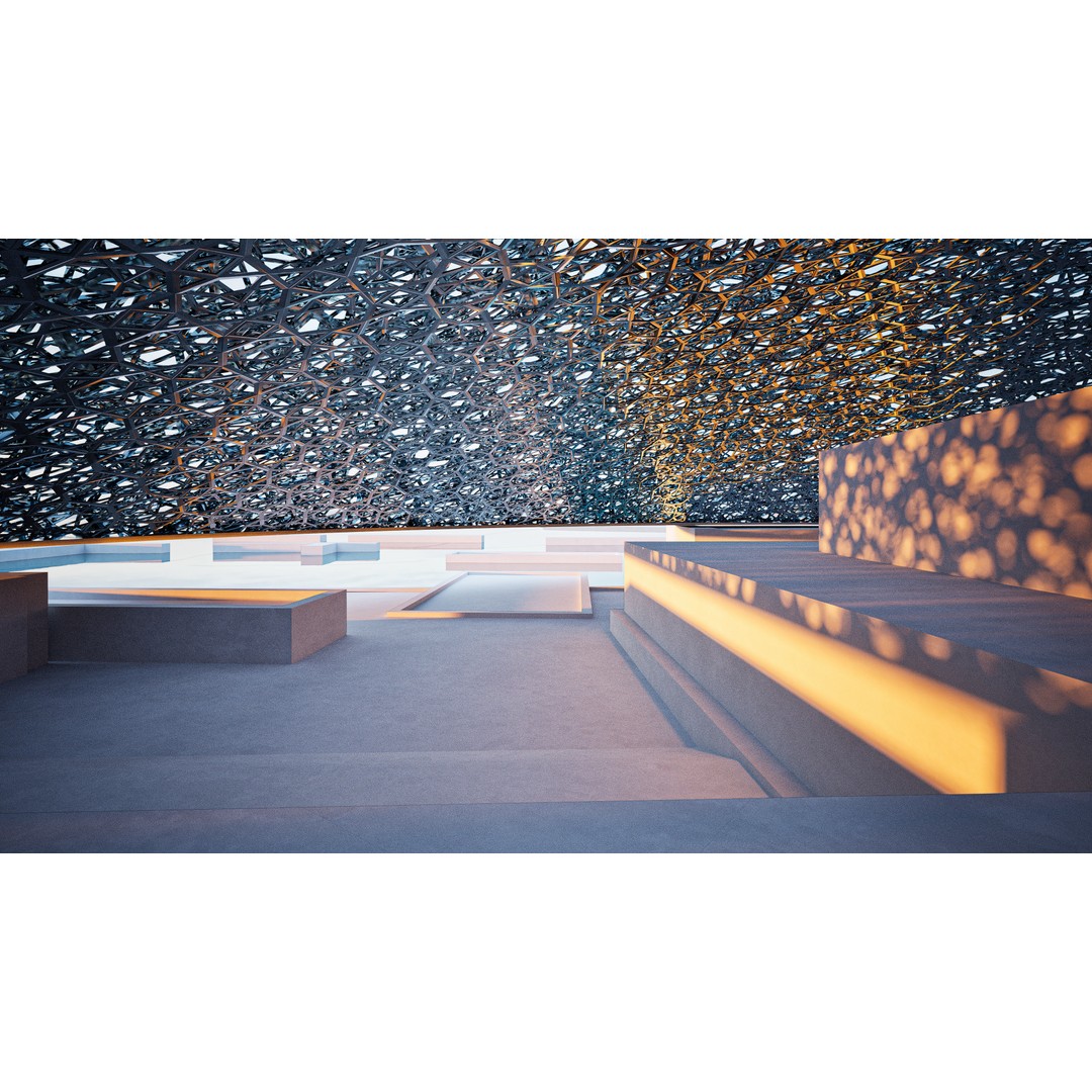 Louvre Abu Dhabi Museum 3D Model – High-Detail Architectural Asset, Rhino & 3ds Max - View 6
