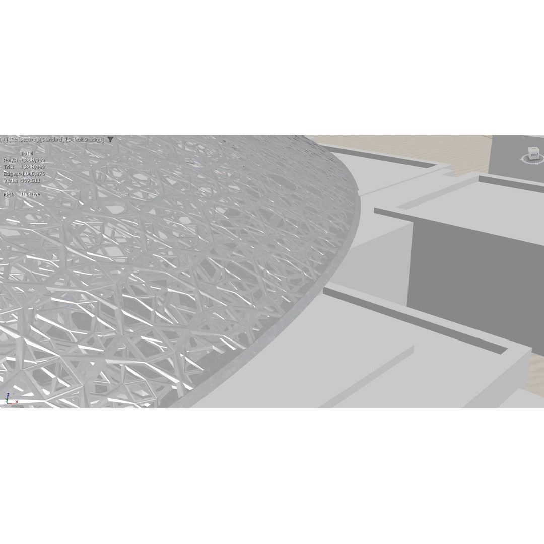 Louvre Abu Dhabi Museum 3D Model – High-Detail Architectural Asset, Rhino & 3ds Max - View 7