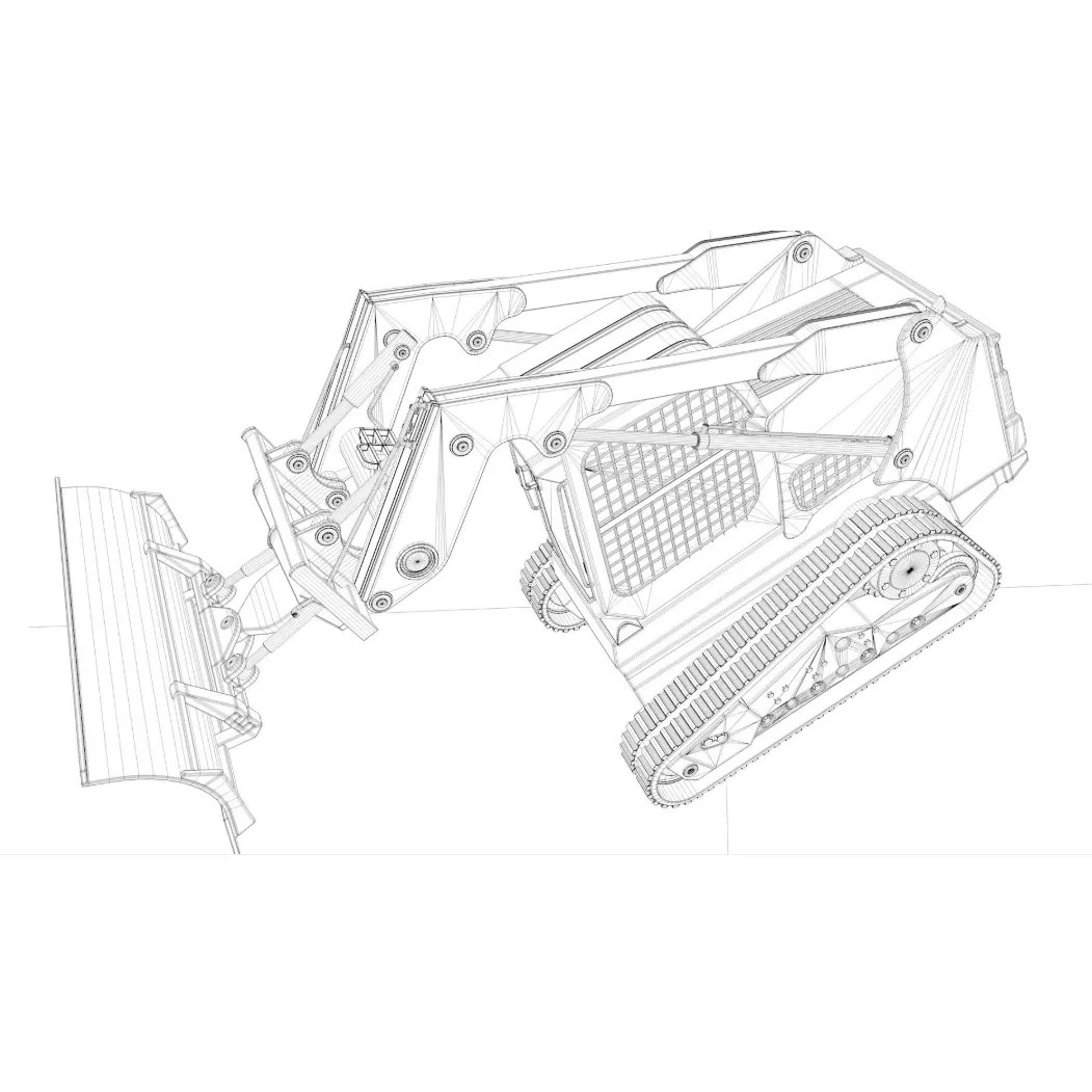 Compact Tracked Loaders 3D Model – High-Quality Game Asset, FBX, OBJ, Blender