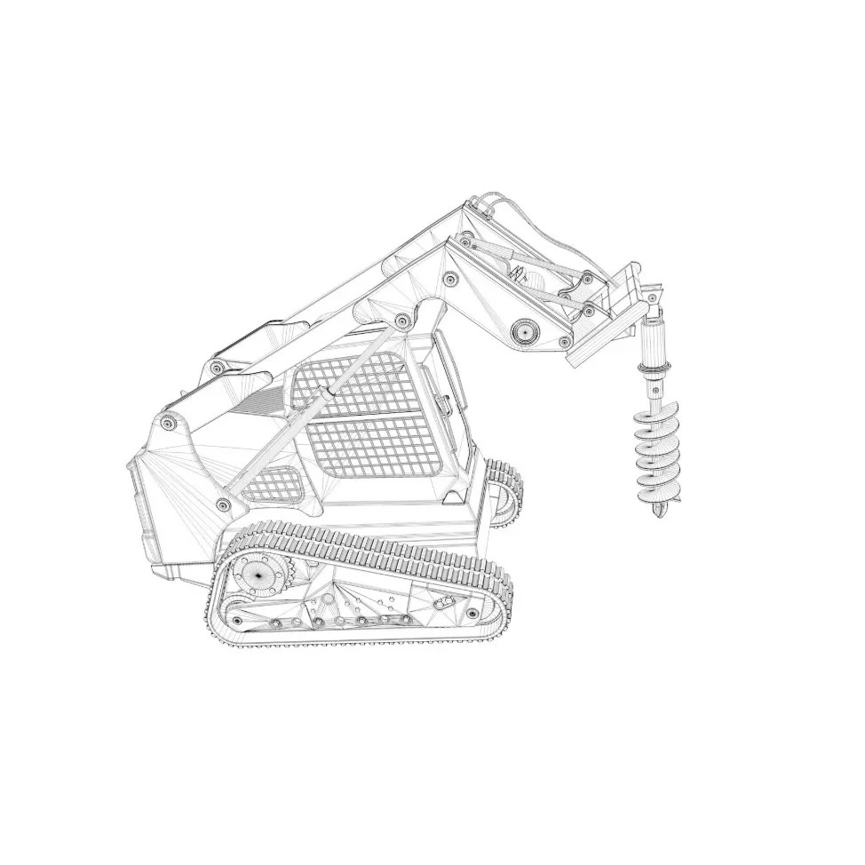 Compact Tracked Loaders 3D Model – High-Quality Game Asset, FBX, OBJ, Blender - View 11