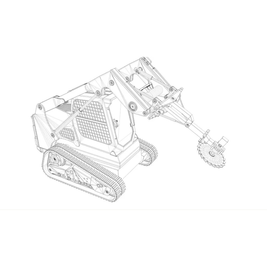 Compact Tracked Loaders 3D Model – High-Quality Game Asset, FBX, OBJ, Blender - View 12