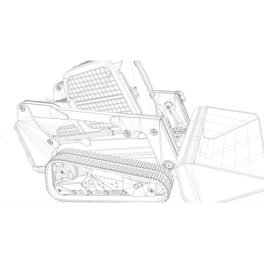 Compact Tracked Loaders 3D Model – High-Quality Game Asset, FBX, OBJ, Blender - View 13