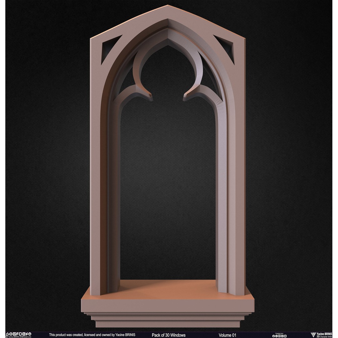 30 Windows 3D Model – Low Poly Architectural Asset, FBX, OBJ, Blender - View 13