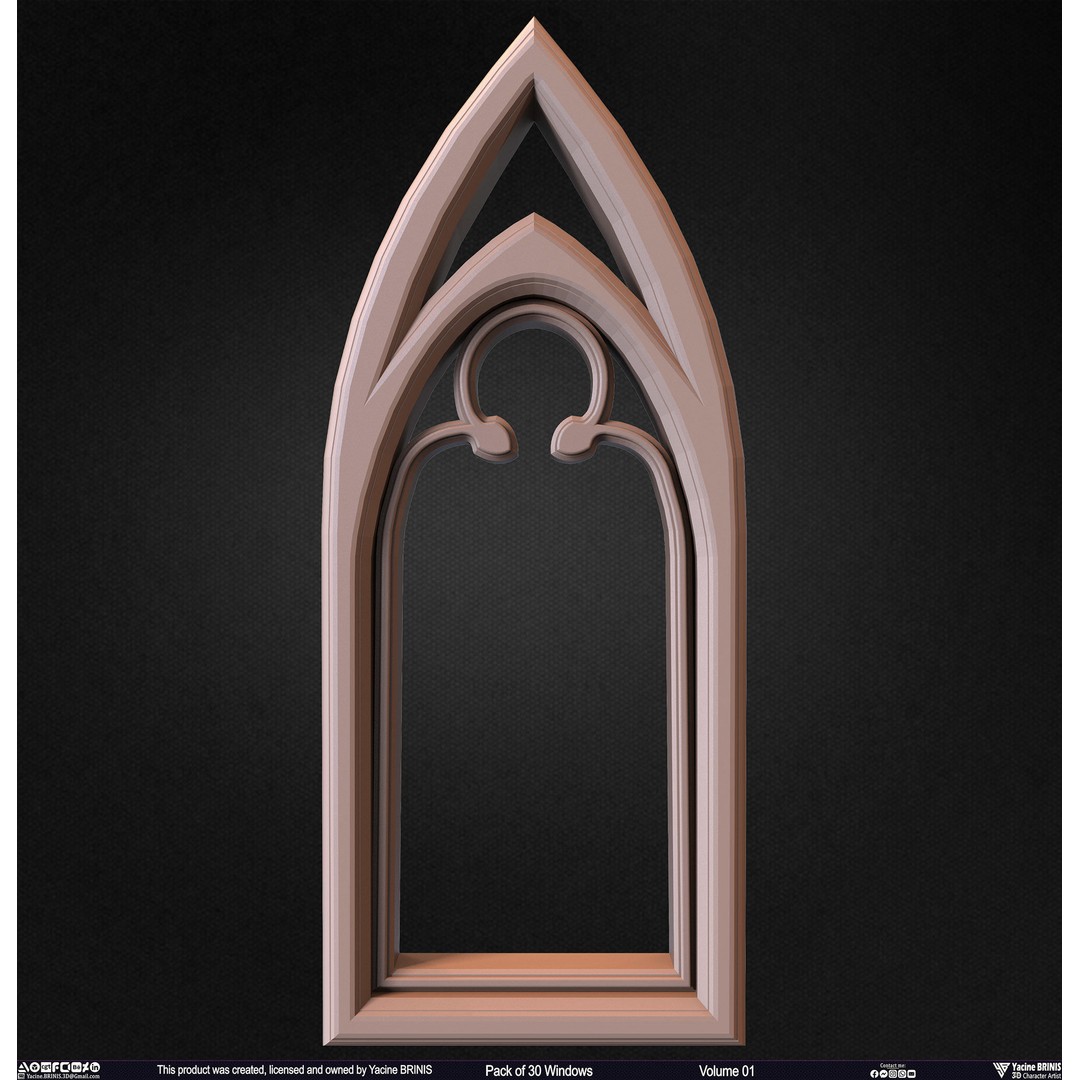 30 Windows 3D Model – Low Poly Architectural Asset, FBX, OBJ, Blender - View 15