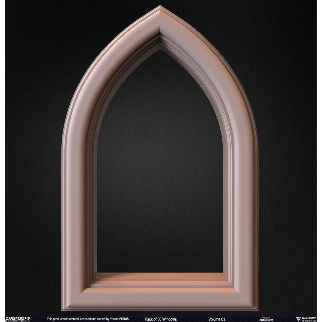 30 Windows 3D Model – Low Poly Architectural Asset, FBX, OBJ, Blender - View 16