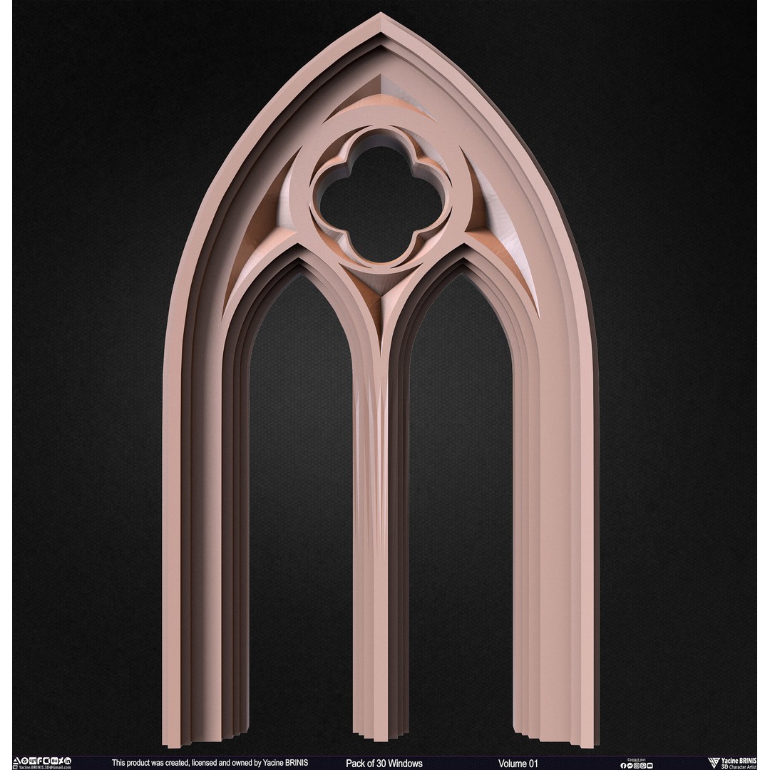 30 Windows 3D Model – Low Poly Architectural Asset, FBX, OBJ, Blender - View 19