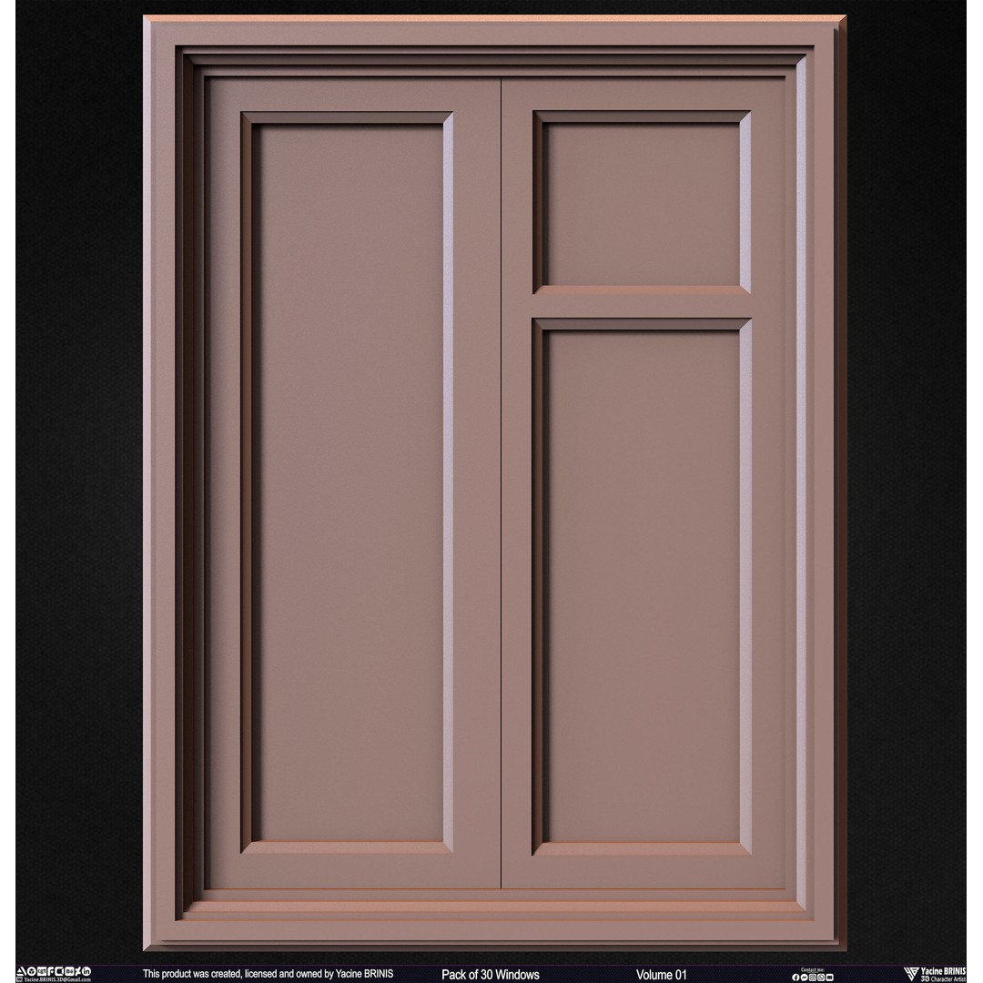 30 Windows 3D Model – Low Poly Architectural Asset, FBX, OBJ, Blender - View 21