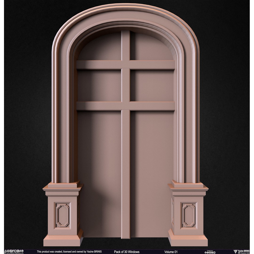 30 Windows 3D Model – Low Poly Architectural Asset, FBX, OBJ, Blender - View 22