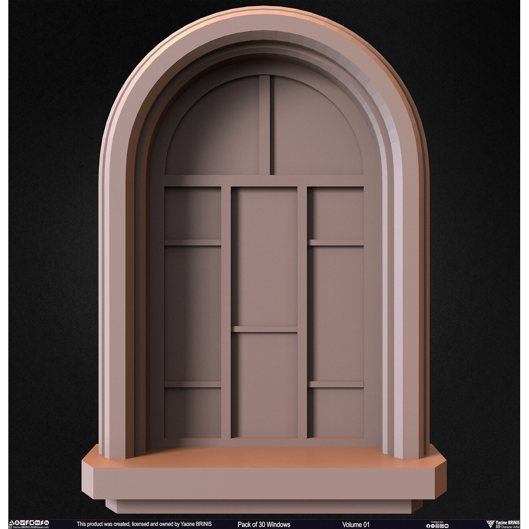 30 Windows 3D Model – Low Poly Architectural Asset, FBX, OBJ, Blender - View 26