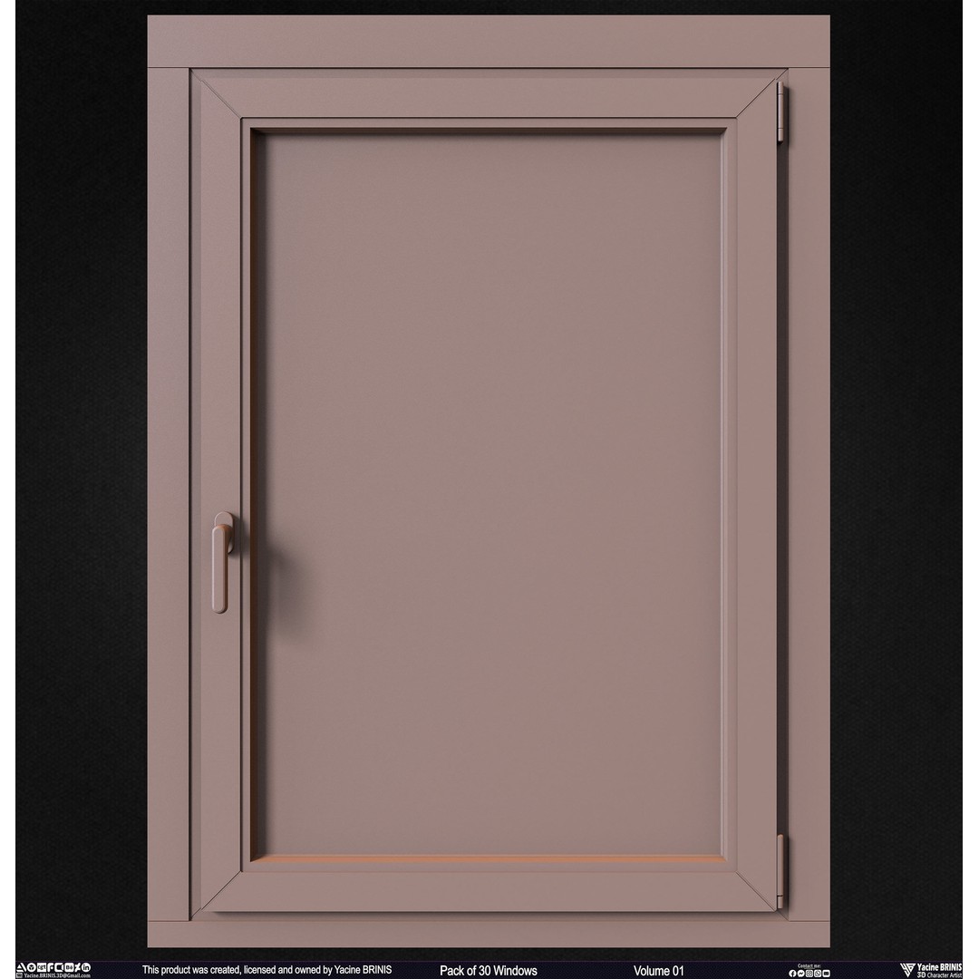 30 Windows 3D Model – Low Poly Architectural Asset, FBX, OBJ, Blender - View 28