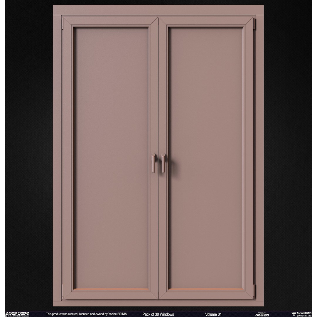 30 Windows 3D Model – Low Poly Architectural Asset, FBX, OBJ, Blender - View 29