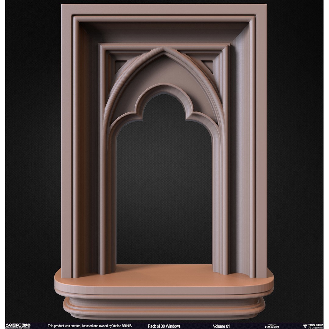 30 Windows 3D Model – Low Poly Architectural Asset, FBX, OBJ, Blender - View 30
