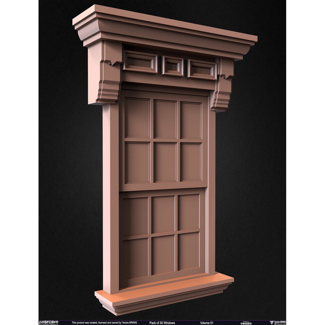 30 Windows 3D Model – Low Poly Architectural Asset, FBX, OBJ, Blender - View 36