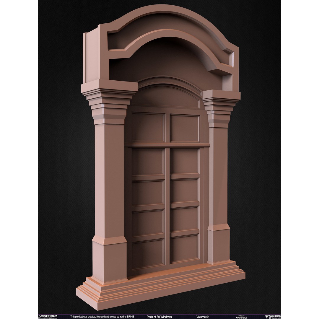 30 Windows 3D Model – Low Poly Architectural Asset, FBX, OBJ, Blender - View 39
