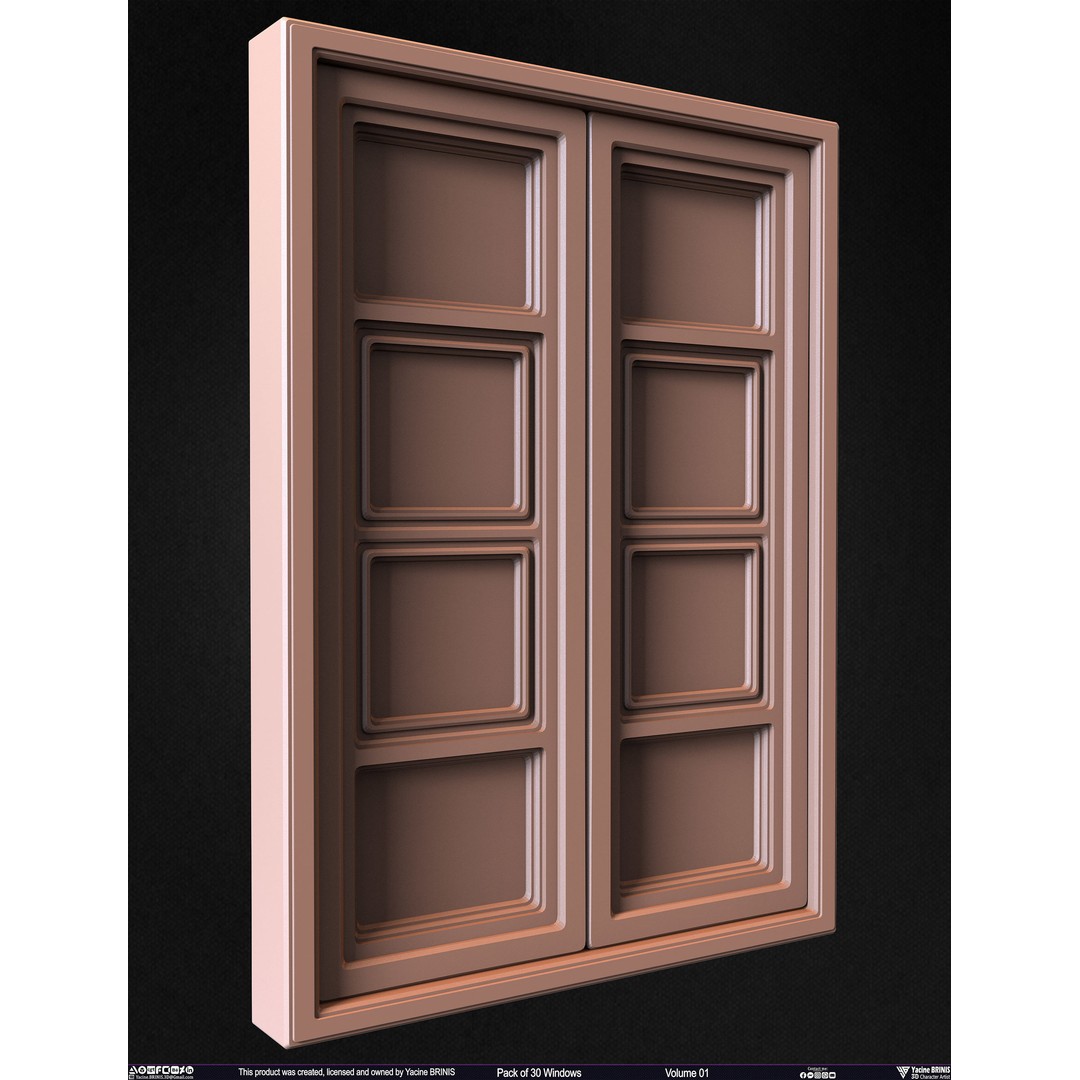 30 Windows 3D Model – Low Poly Architectural Asset, FBX, OBJ, Blender - View 40