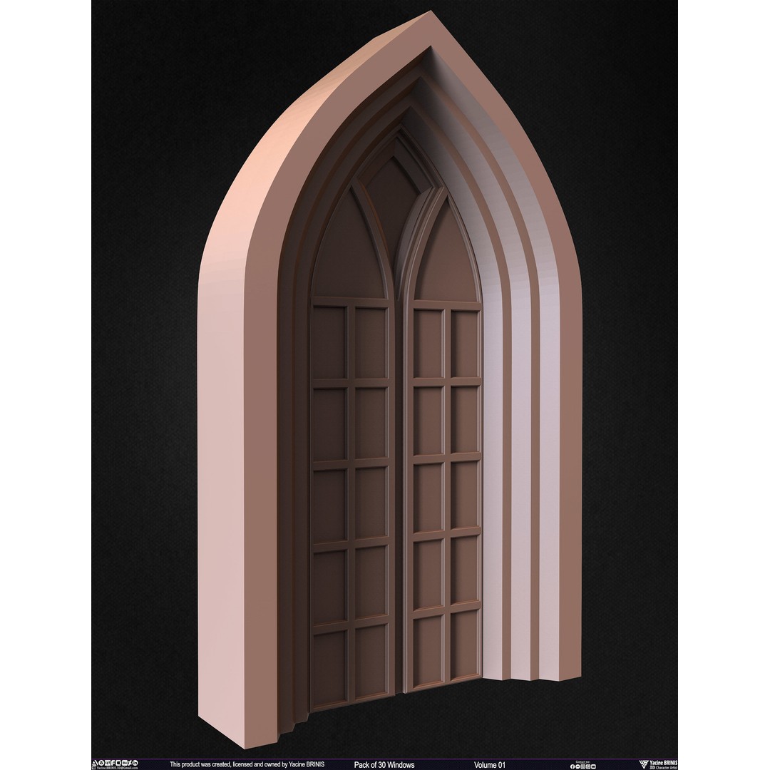 30 Windows 3D Model – Low Poly Architectural Asset, FBX, OBJ, Blender - View 41