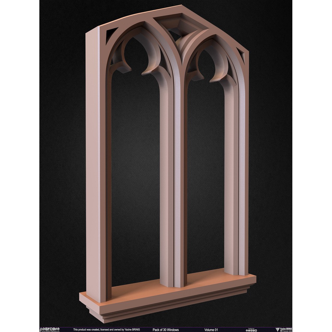 30 Windows 3D Model – Low Poly Architectural Asset, FBX, OBJ, Blender - View 42