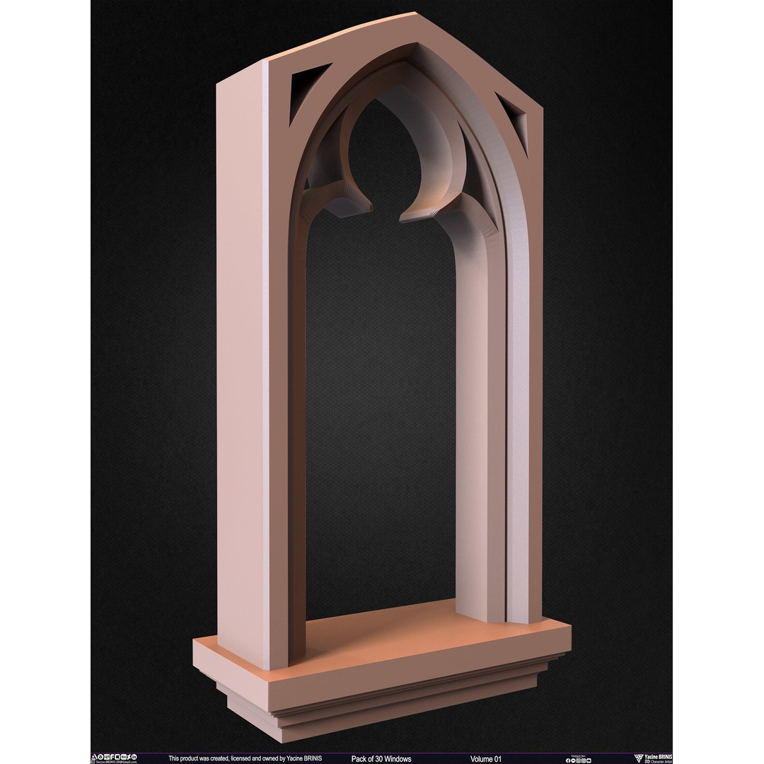 30 Windows 3D Model – Low Poly Architectural Asset, FBX, OBJ, Blender - View 43