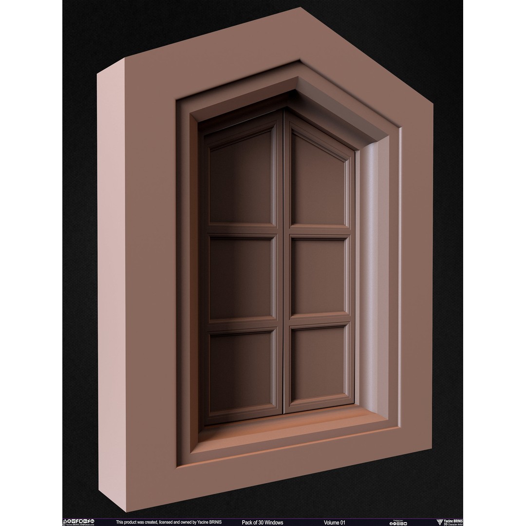 30 Windows 3D Model – Low Poly Architectural Asset, FBX, OBJ, Blender - View 44